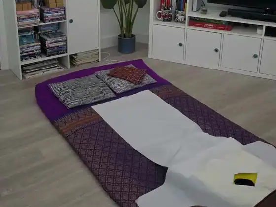 Anya’s private Maidenhead massage studio prepared for a Thai massage session.